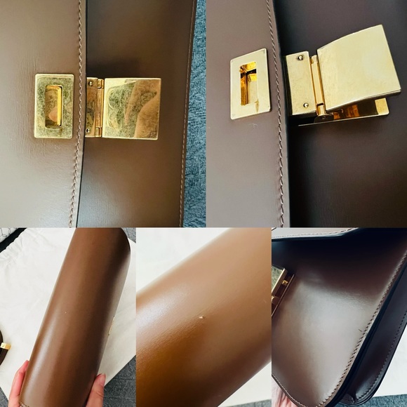 CELINE MEDIUM CLASSIC BAG IN BOX CALFSKIN CAMEL - Picture 5 of 17